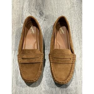 Seychelles Camel Color Suede Women's Cushioned Loafer Shoes US 8.5